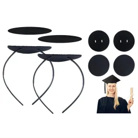 2 Pack of Graduation Cap Headband Secures Your Grad Cap Upgrade Insert Hat Accessories for Graduates Gift for Girls
