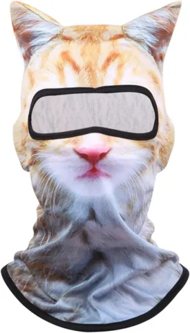 3D Stand Ears Animal Balaclava Cute Hood Full Face Animal Balaclava Breathable Funny mask for Outdoor Activities Sports