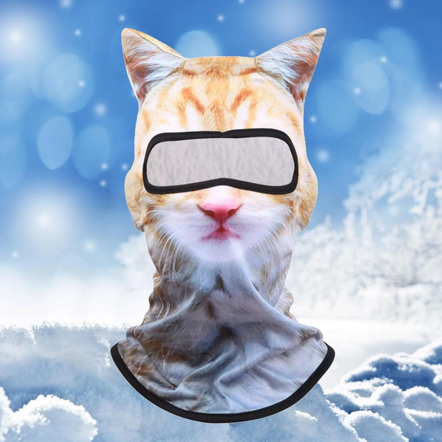 3D Stand Ears Animal Balaclava Cute Hood Full Face Animal Balaclava Breathable Funny mask for Outdoor Activities Sports