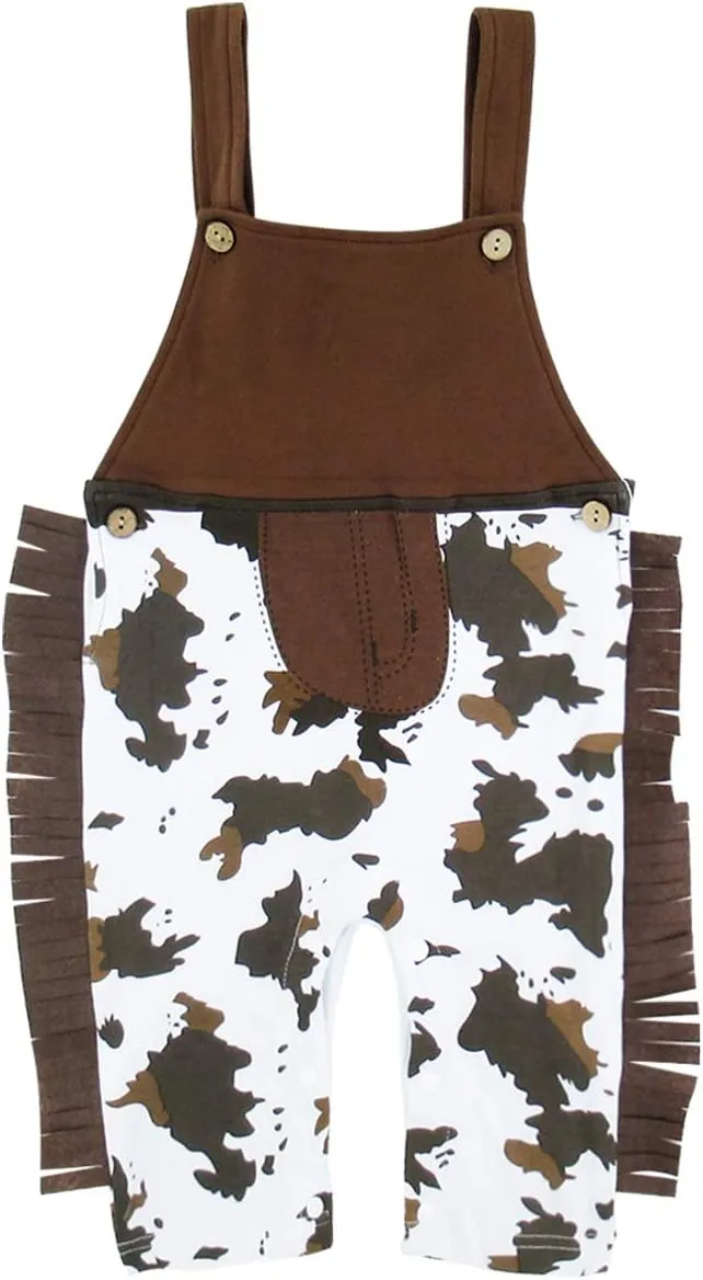 A&J DESIGN Baby Boys' Western Cowboy Romper Sets with Scarf and Hat
