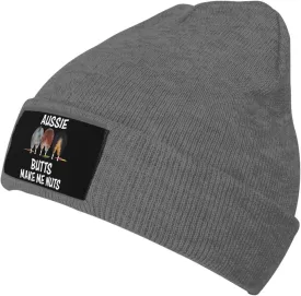 Aussie Butts Make Me Nuts Beanie Hat Winter Warm Skull Beanie for Men Women