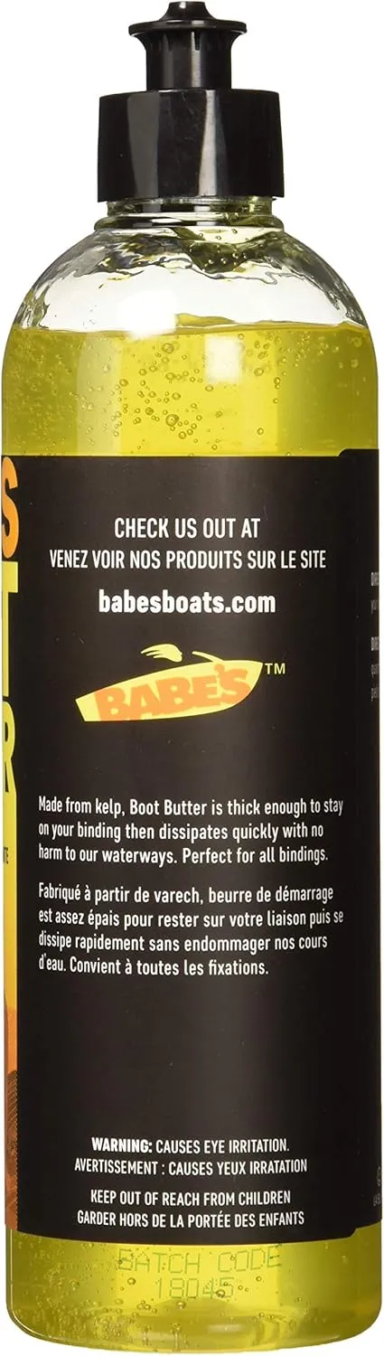 Babes Boot Butter  Water-Based Binding Lubricant for Wakeboards & Skis  Eco-Friendly, Non-Drying Formula for Easy Entry & Snug Fit - 1 Pint