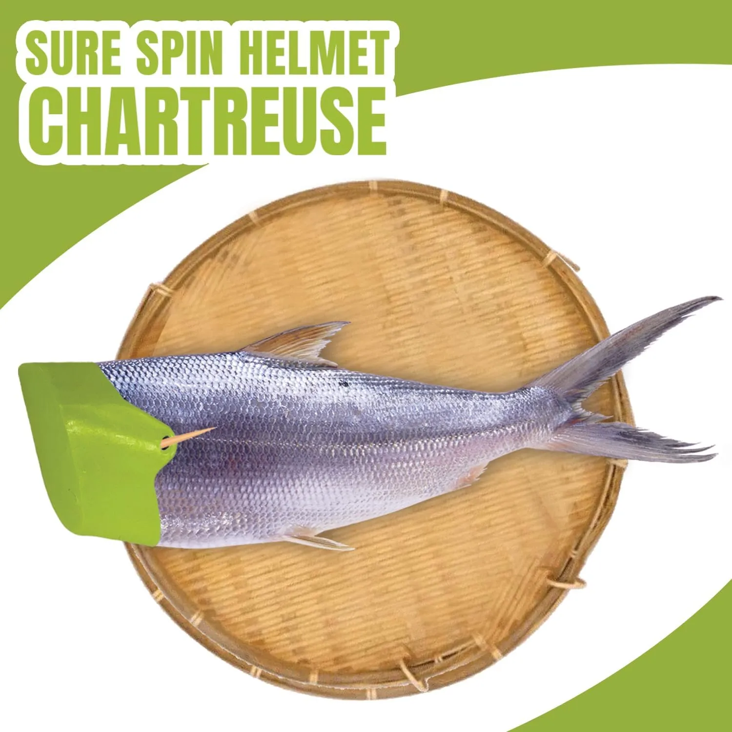 Bait Fish Lure Head - Fishing Bait Helmet for Herring, Anchovies, Sardines, and Minnows - UV Reactive, Cut Plug Spin (Pack of 3)