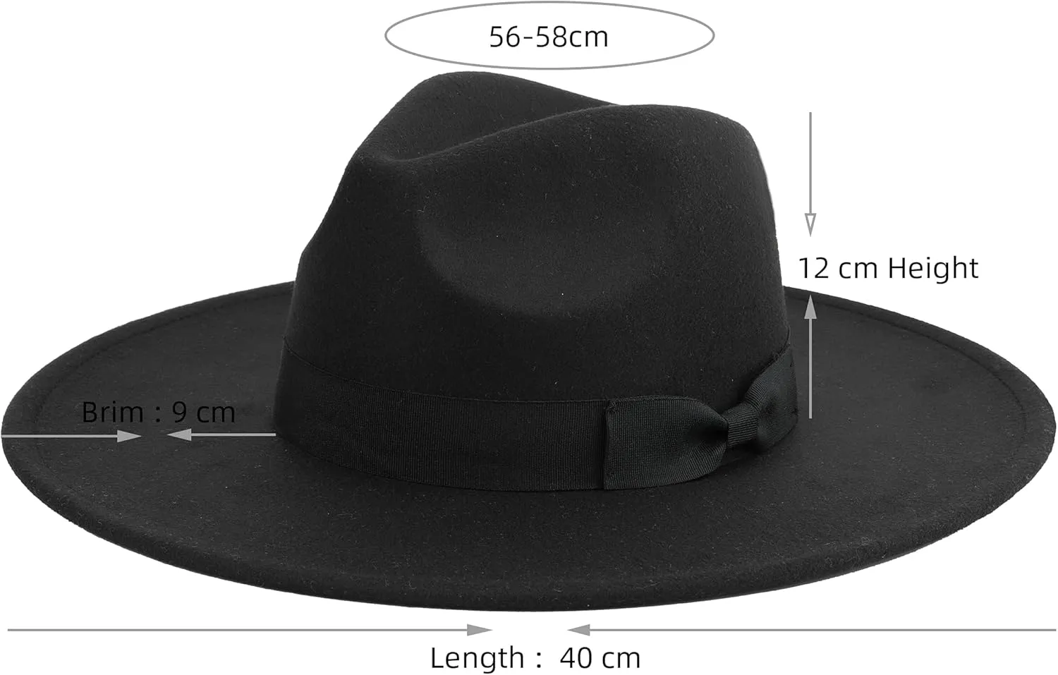 Big Wide Brim Women Fedora Hat