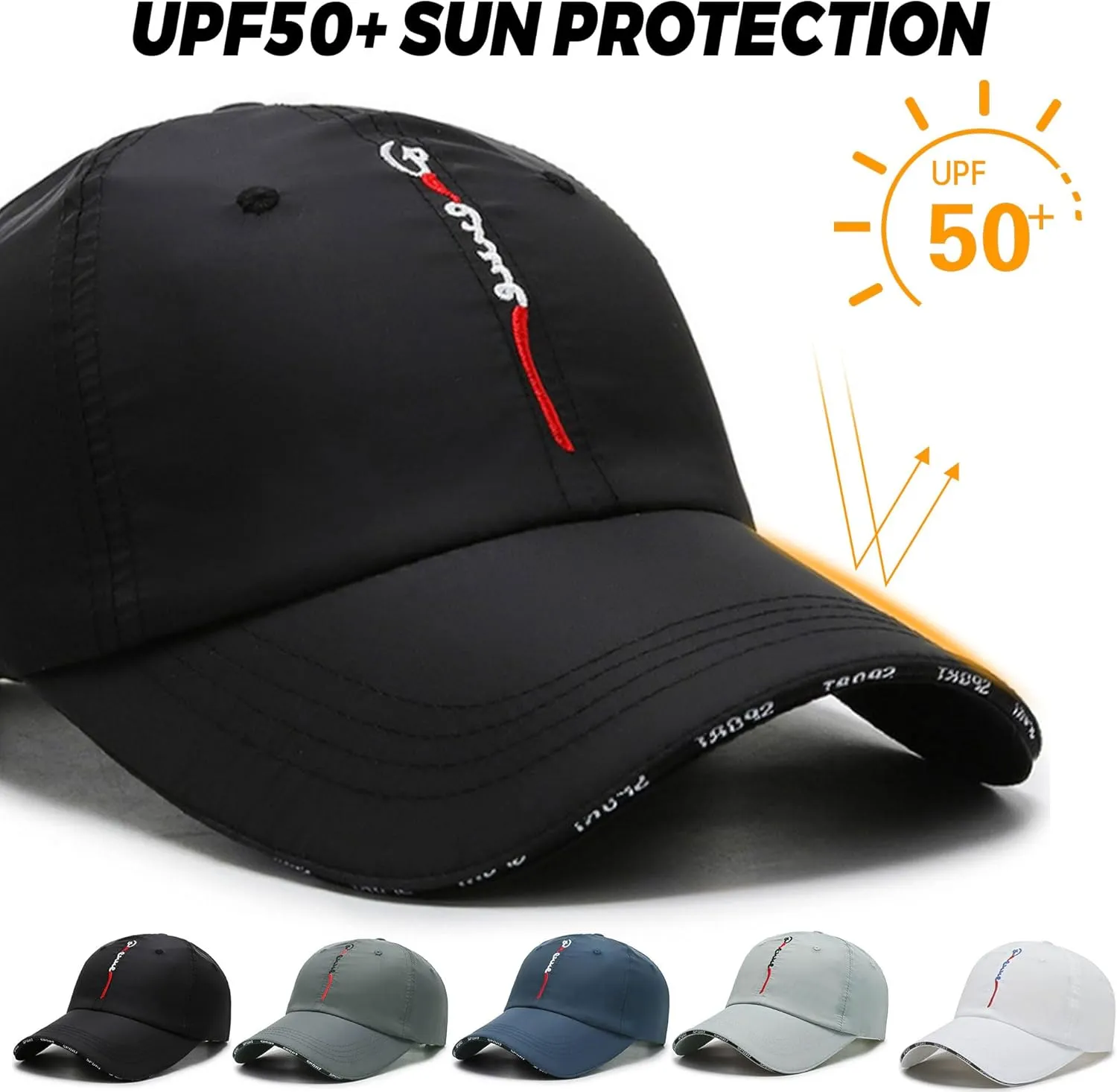 CLAPE Outdoor Sun Visor Hats Lightweight Waterproof Breathable Sports Hat UPF50  Ultra Thin Cooling Baseball Hats