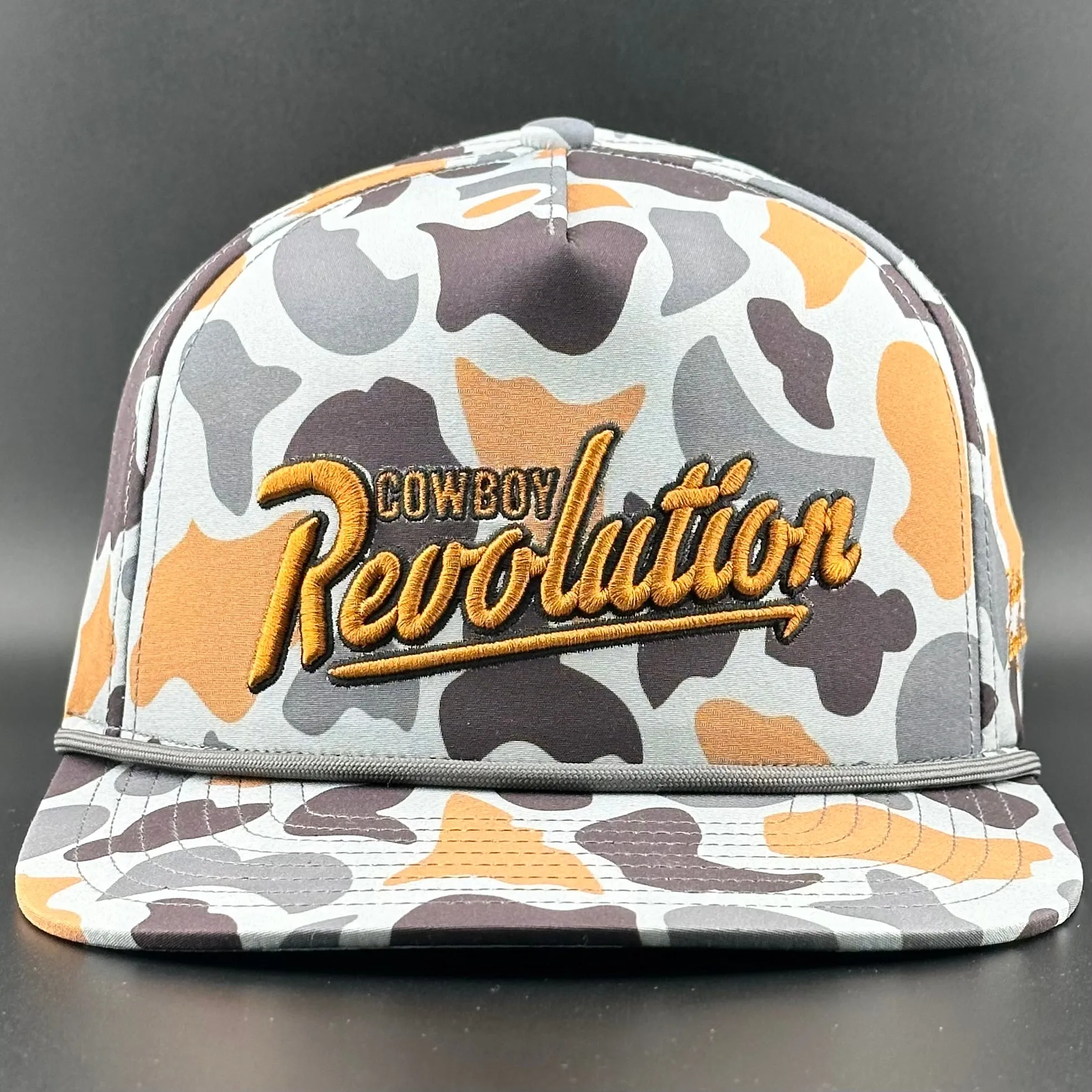 Concrete Camo Logo - Cowboy Revolution 5-panel Performance Hat