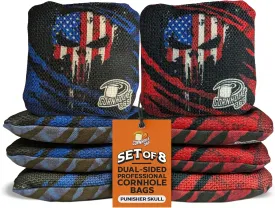 Cornhole365 - Stick & Slide - Professional Corn Hole Bag - Heavy-Duty Double-Stitched Polyester Fabric & Resin Filling for All-Weather - Versatile Regulation Size Cornhole Bean Bags - Set of 8