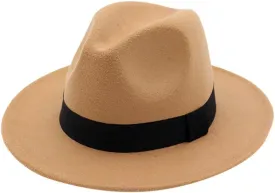 Fedora Hat for Women Men Solid Color Panama Hat Winter Luxury Hats Wide Brim Fedoras