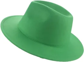 Fedora Hats for Women Black White Hip Hop Panamas Felted Hats for Men Formal Church Wedding Winter Hats,Grass En8-60-62cm