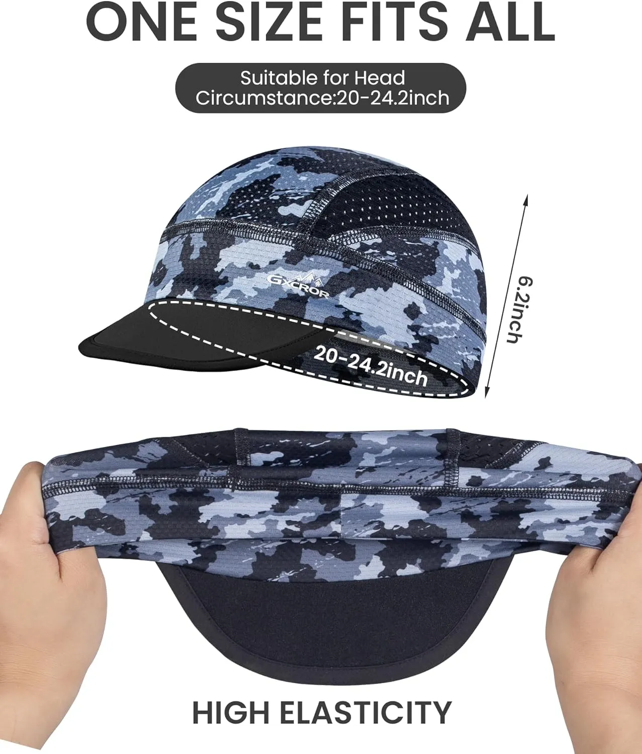 GXCROR Cooling Skull Cap for Men Women Lightweight Breathable Helmet Liner UV Sun Shield for Summer Motorcycle Cycling