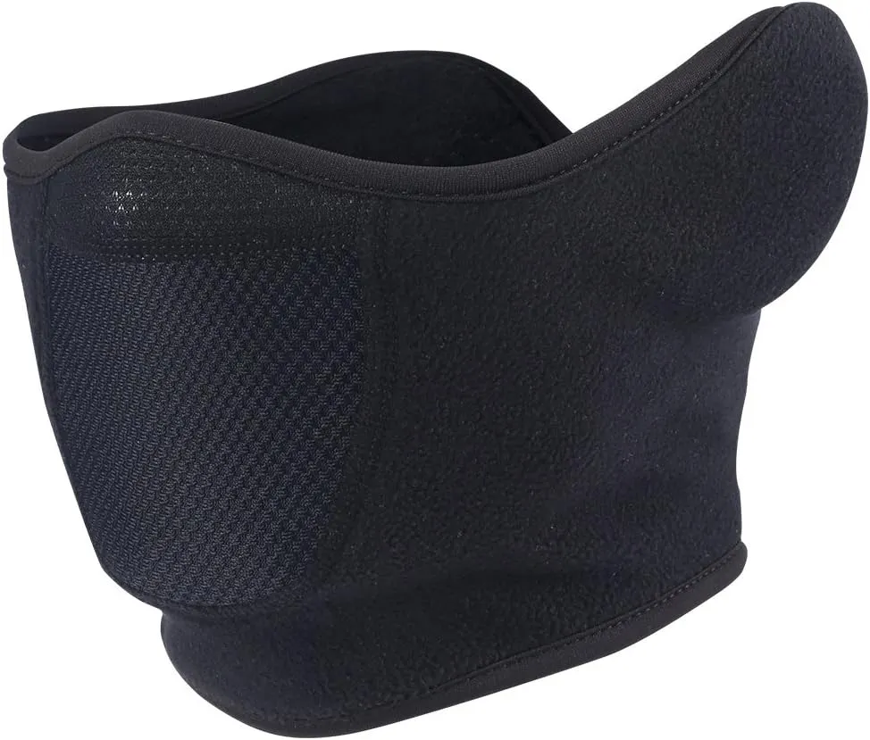 Half Ski Mask Windproof Fleece Ear Warmer Face Cover Winter Cold Weather Men