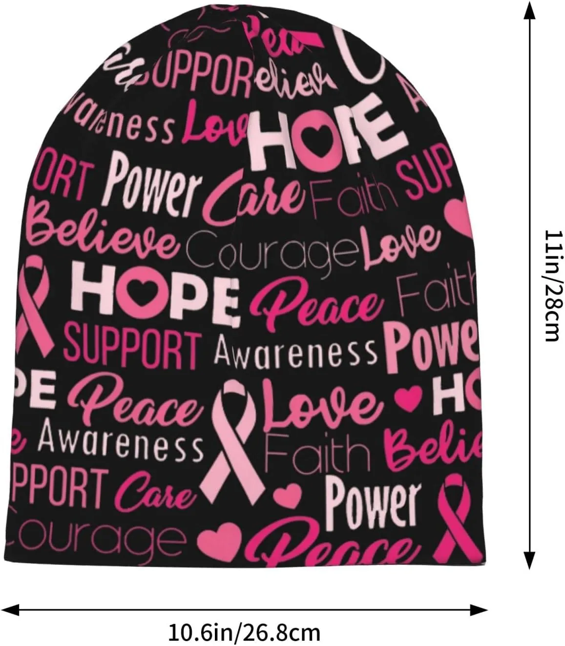Heart Beanie Chemo Hat Cancer Headwear Knitted Hats Baggy Slouchy Scarf Nightcap for Adults Women Men