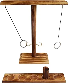 Hook and Ring Toss Game for Adults Party Games Wider & Longer Latest Verison - Rectangle
