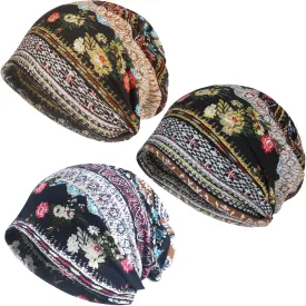 Jemis Versatile Soft-Feel Blend Beanie & Scarf - Stretch Boho Headwear for Chemo Ideal Easy Care