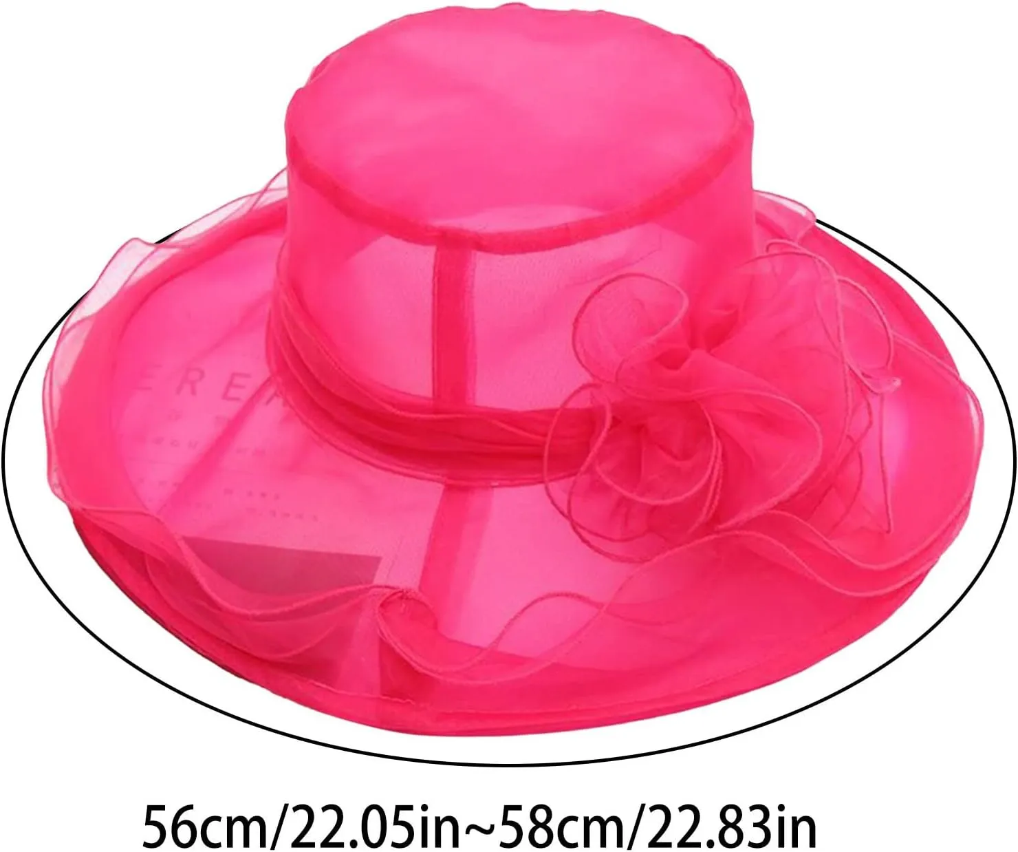 Kentucky-Derby Hats for Women Elegant Tea Party Organza Fascinator Hat Church Bridal Wedding Dress Cap Summer Sunhat