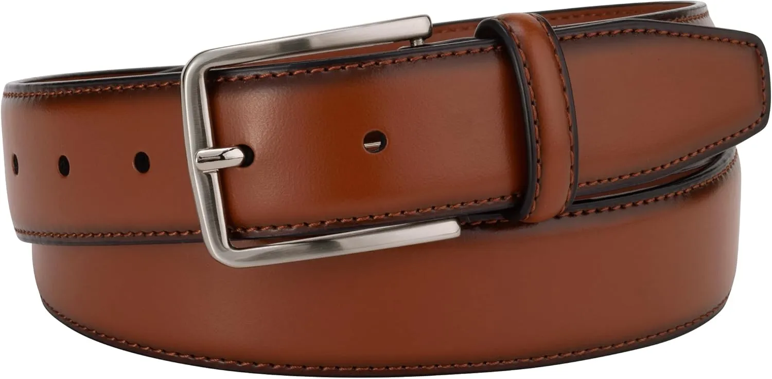 KM Legend Mens Leather Dress Belt for Work Business and Casual