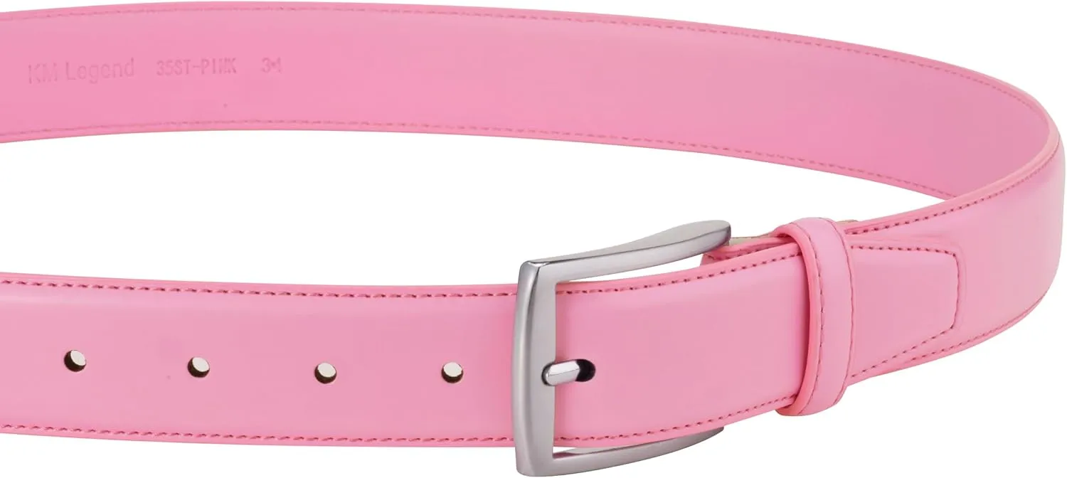 KM Legend Mens Leather Dress Belt for Work Business and Casual