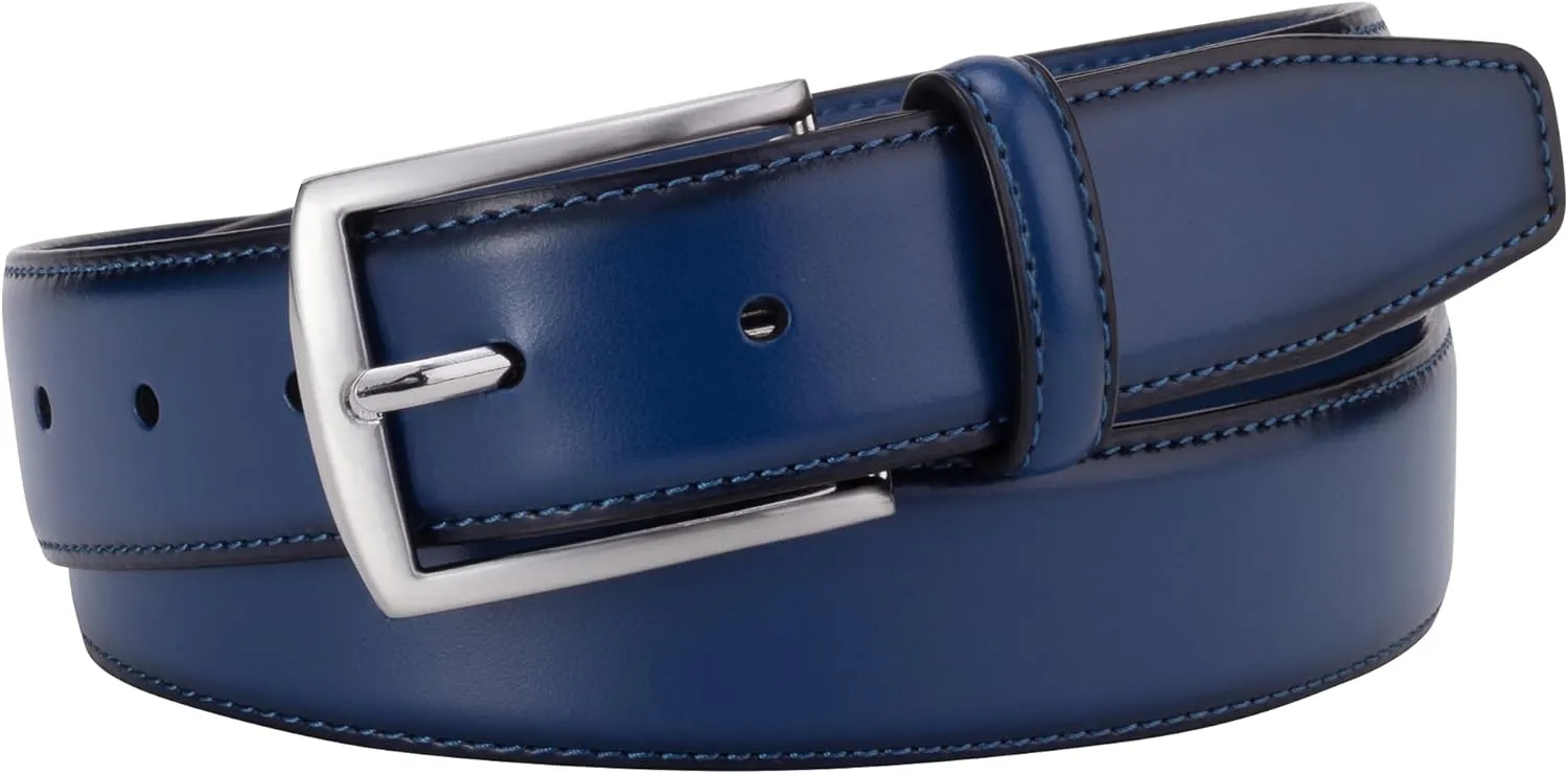KM Legend Mens Leather Dress Belt for Work Business and Casual