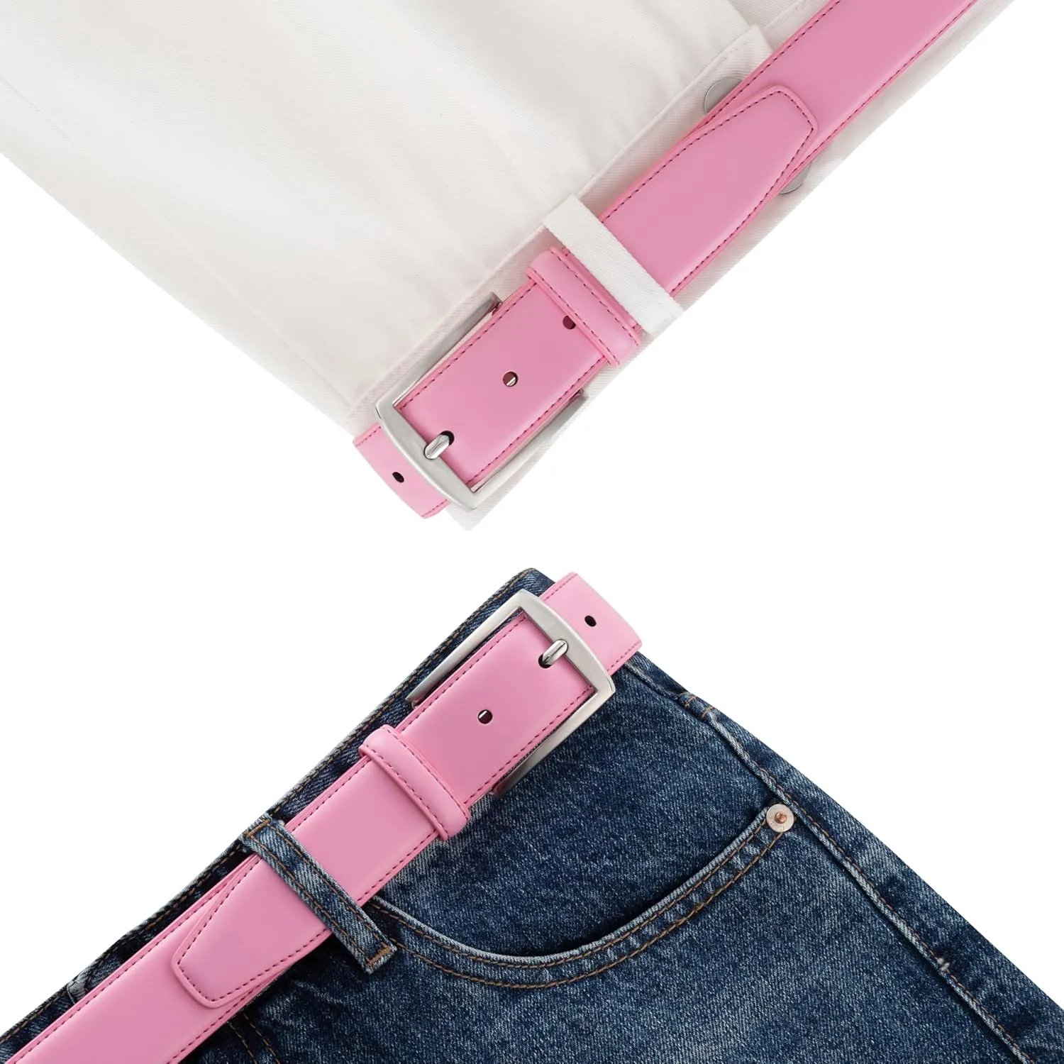 KM Legend Mens Leather Dress Belt for Work Business and Casual