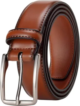 KM Legend Mens Leather Dress Belt for Work Business and Casual