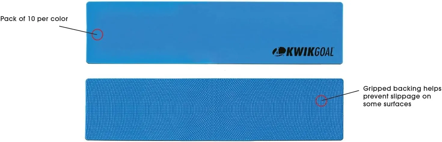 Kwik Goal Flat Rectangle Markers, Pack of 10