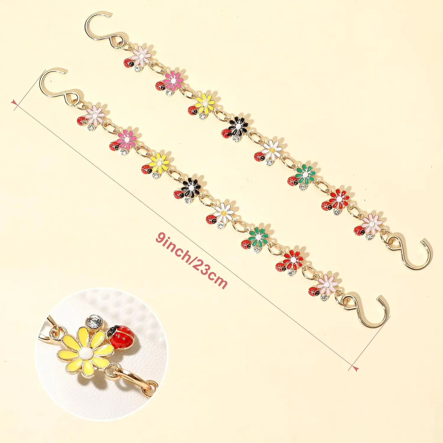 LOVE Heart Shoe Chain for Clog Sandals, 2Pcs Bling Shoe Chain Charms for Women, Cute DIY Shoe Decoration Charms for Party Favor