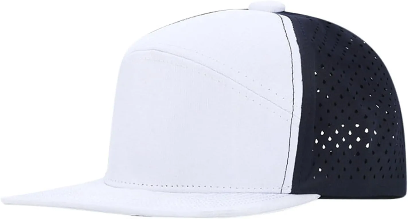 Mens Hats Men Flat Brim Baseball Cap Adjustable Performance Snapback Hat Perforated Cap