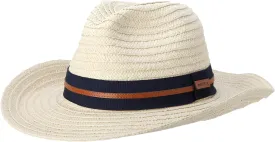 Nautica Men's Fedora Hat - Classic Brim Straw Sun Hat with UV Protection and Decorative Band for Outdoor Adventures