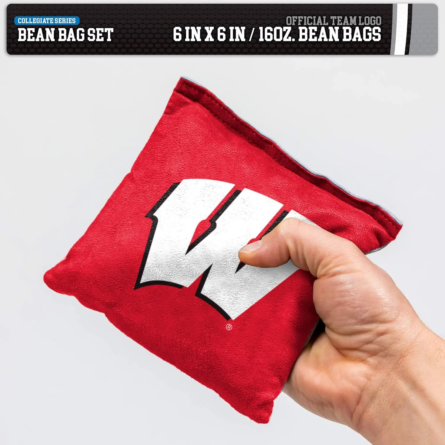 NCAA College Dual Sided Bean Bags by Wild Sports, 8 Count, Premium Toss Bags for Cornhole Set - Great for Tailgates, Outdoors, Backyard