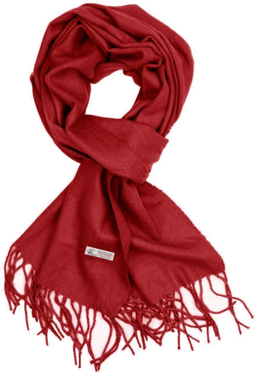 Plain Solid Color Cashmere Feel Classic Soft Luxurious Winter Scarf For Men Women