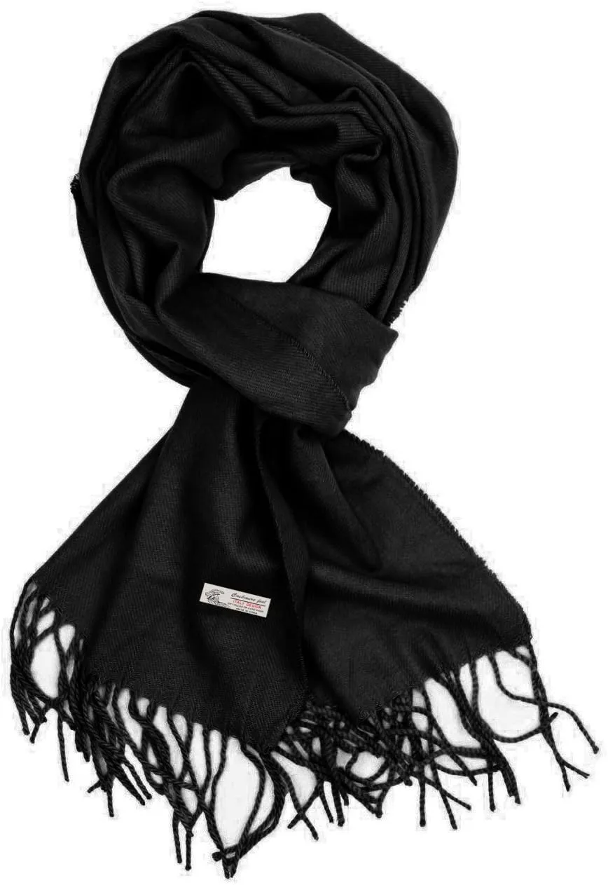 Plain Solid Color Cashmere Feel Classic Soft Luxurious Winter Scarf For Men Women