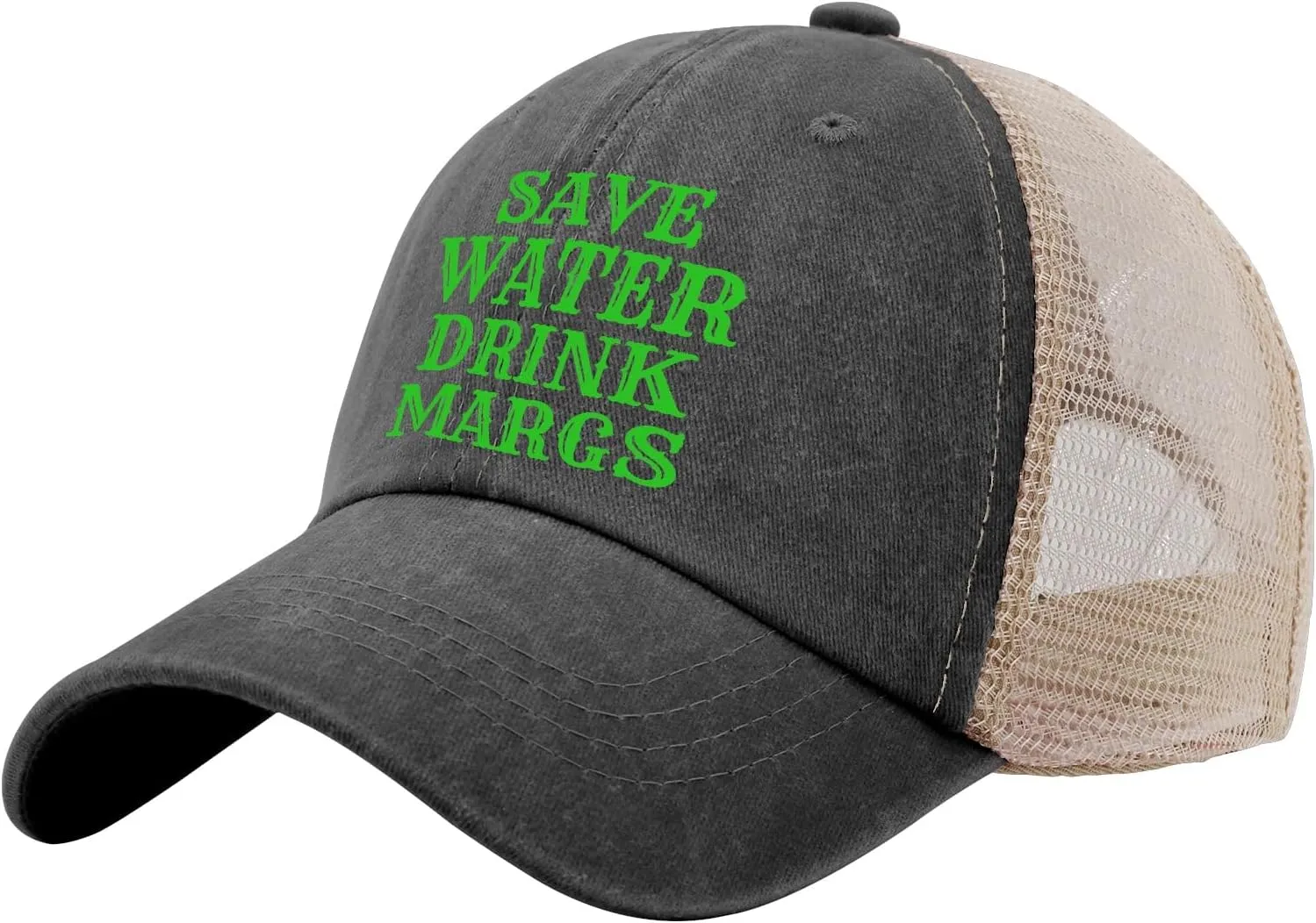 Save Water Drink Margs Trucker Hat Men Funny Mesh Cap for Summer