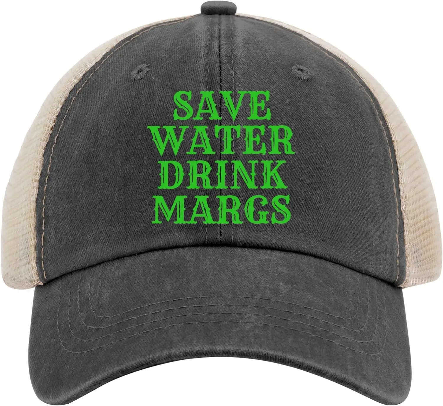 Save Water Drink Margs Trucker Hat Men Funny Mesh Cap for Summer