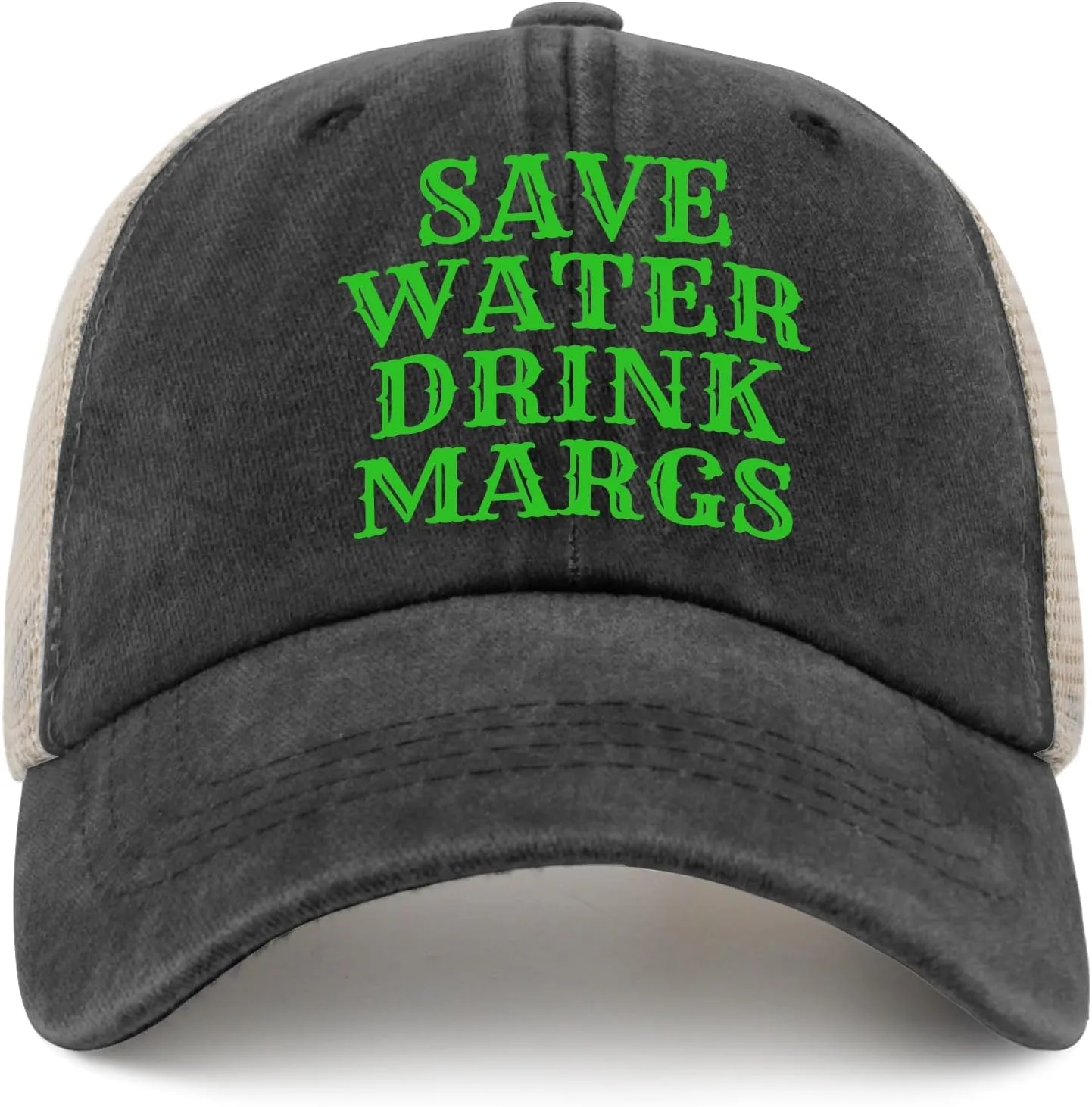 Save Water Drink Margs Trucker Hat Men Funny Mesh Cap for Summer