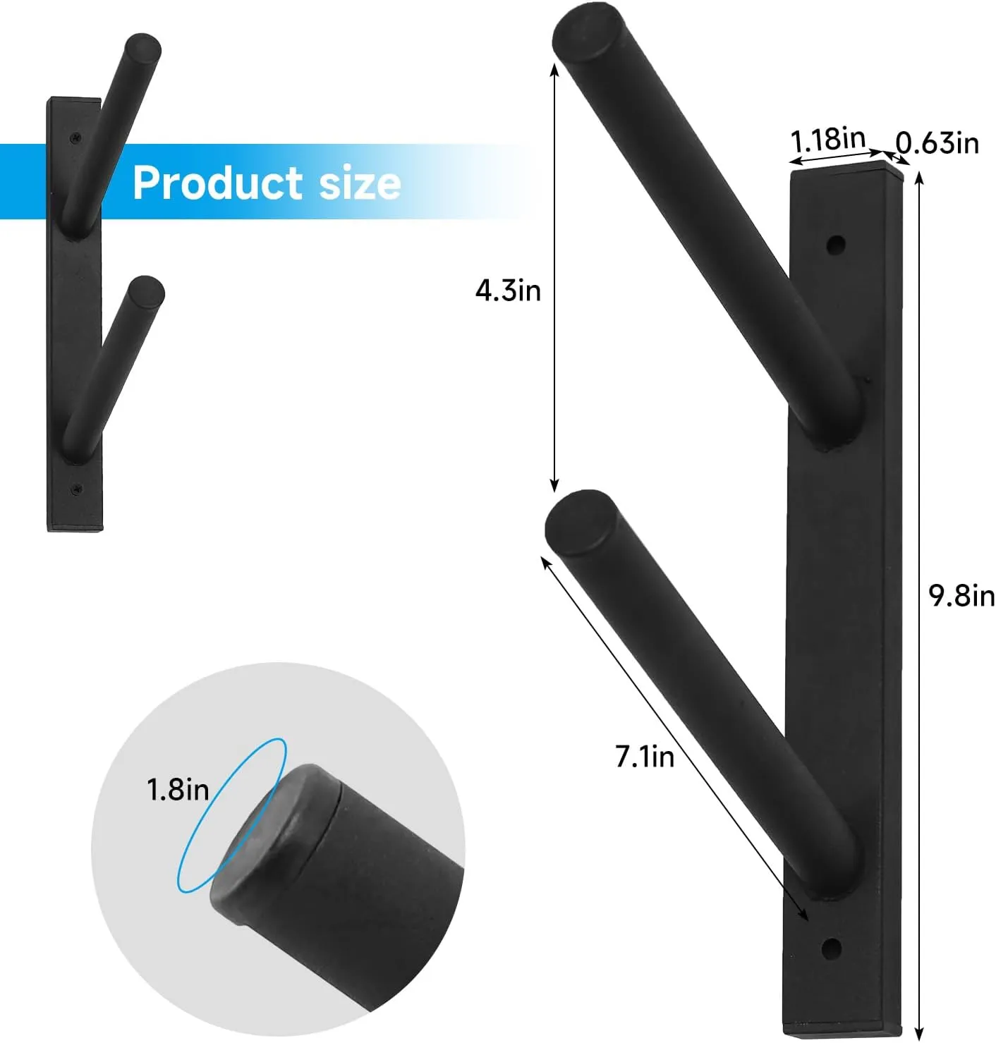 Skateboard Wall Mount, Skate Board Wall Display Holder Rack, Snowboard Ski Storage Organizer