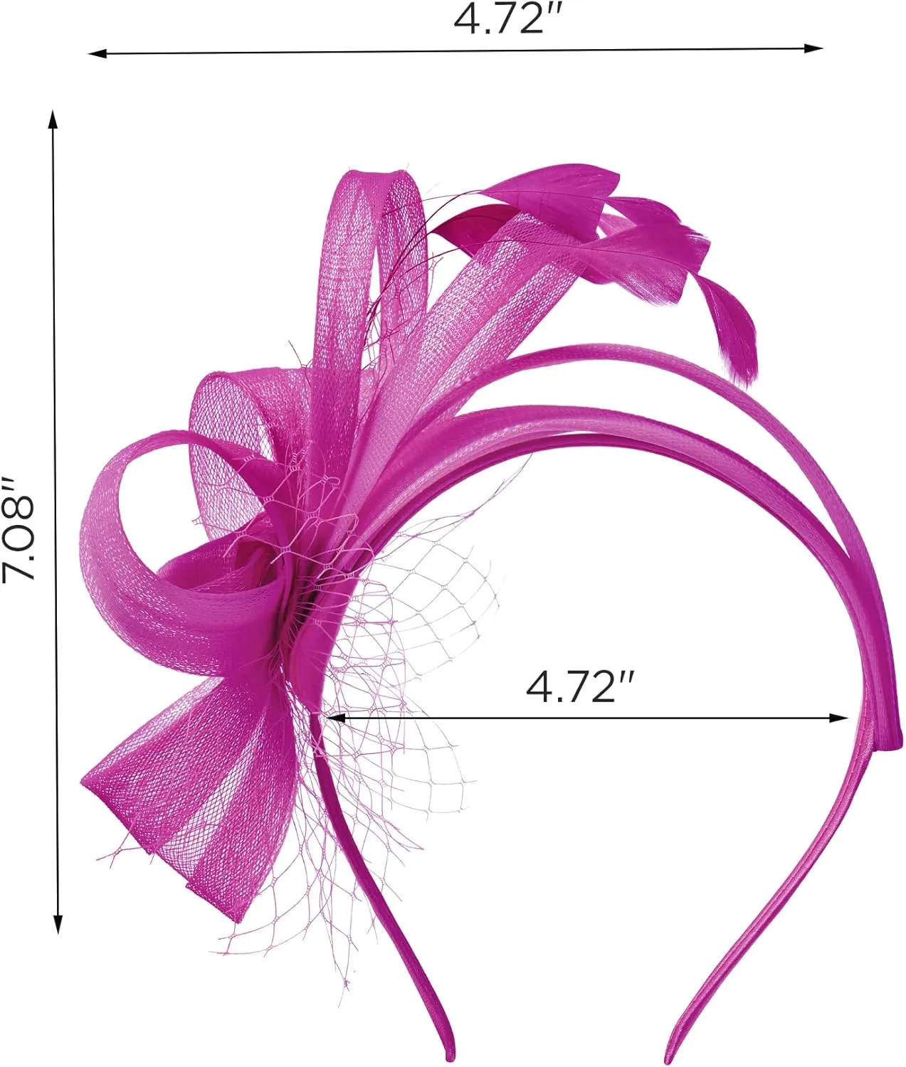 SWEETV Fascinators Headband with Feather, Women's Tea Party Hat for Kentucky Derby, Cocktail, Wedding, Fancy Dress Party