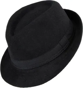 Unisex Classic Fedora Hat Manhattan 1920s Short-Brim Panama Jazz Hats for Men Women
