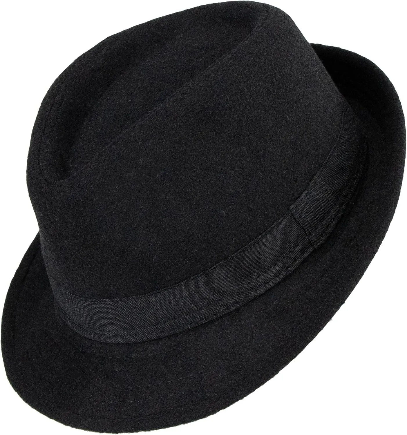 Unisex Classic Fedora Hat Manhattan 1920s Short-Brim Panama Jazz Hats for Men Women