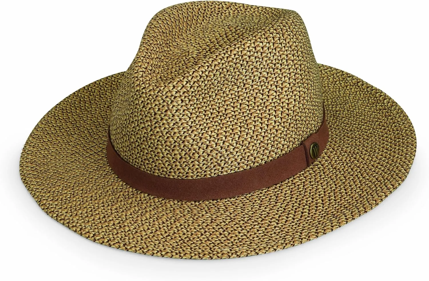 Wallaroo Hat Company Mens Outback Fedora  Lightweight Wide Brim Natural Fiber Hat, UPF 50  UV Protection, Travel Sun Hat