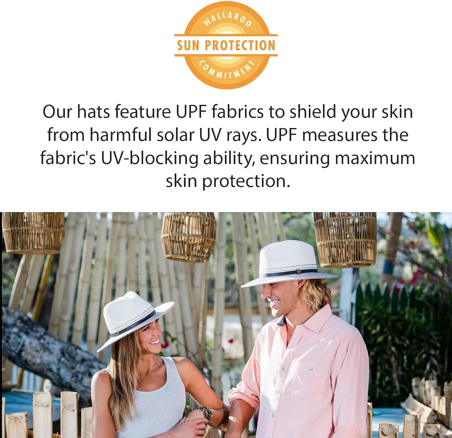 Wallaroo Hat Company Mens Outback Fedora  Lightweight Wide Brim Natural Fiber Hat, UPF 50  UV Protection, Travel Sun Hat