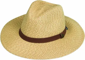 Wallaroo Hat Company Mens Outback Fedora  Lightweight Wide Brim Natural Fiber Hat, UPF 50  UV Protection, Travel Sun Hat