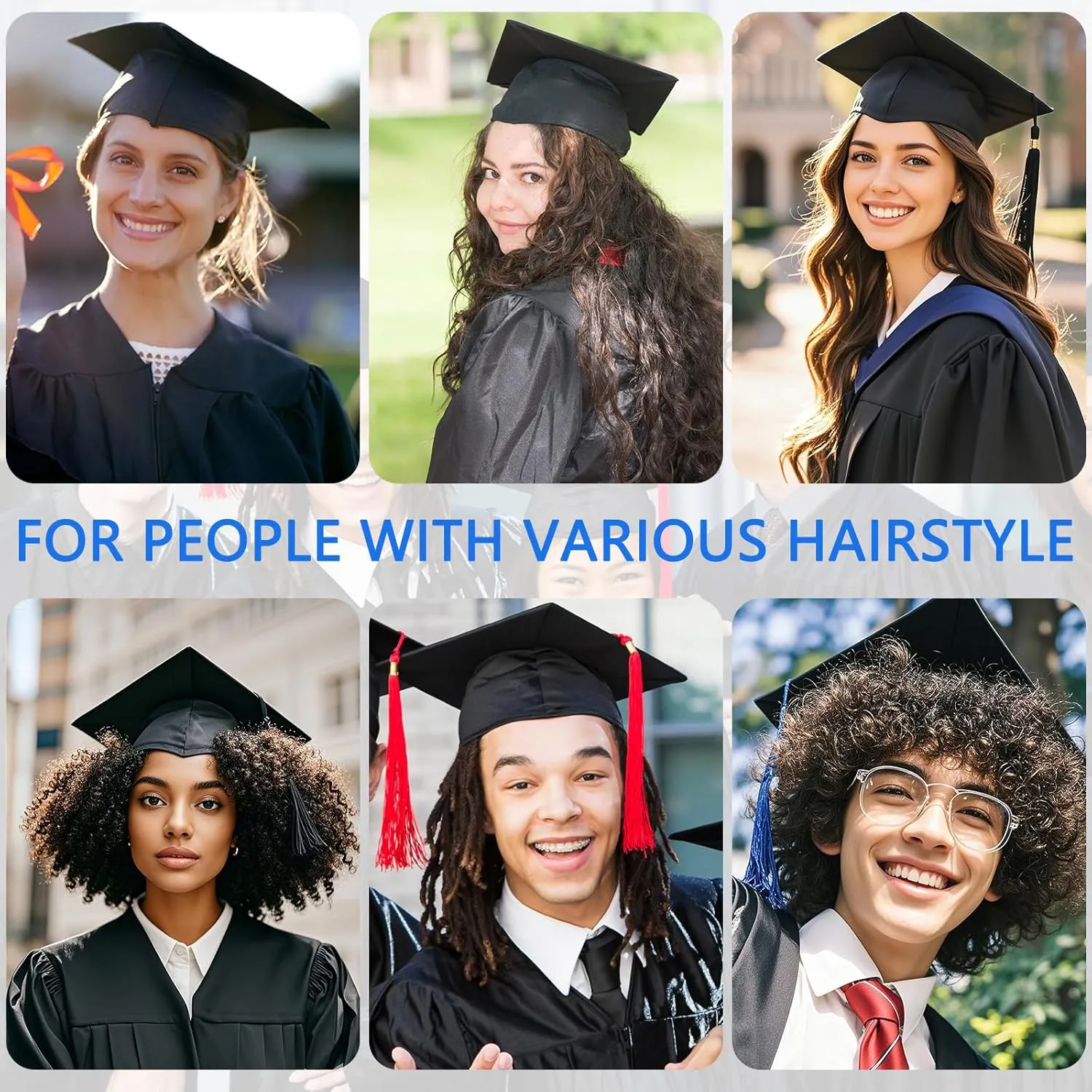 ZEYER Graduation Cap Headband Grad Caps Headband Insert, Adjustable, Secures Cap and Keeps Hairstyle,Hat Accessories